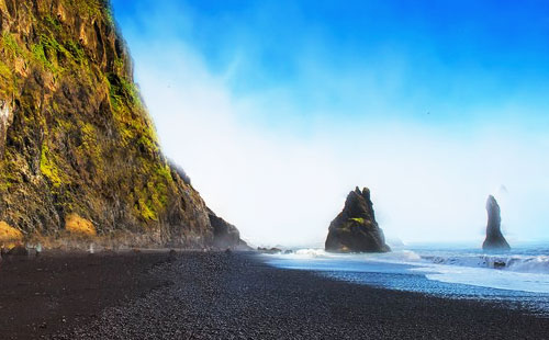 冰岛维克黑沙滩